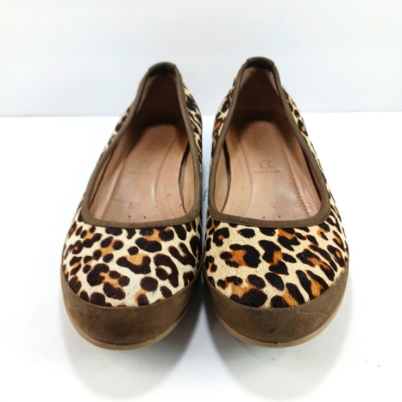 ECCO Leopard Print Ballet Flat Calf Hair Leather Insole Womans 5.5 - Picture 7 of 12
